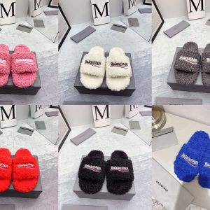 Balenciaga Furry Slippers