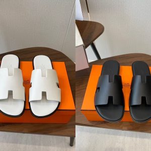 Hermes Lzmir Slippers Glossy(HO41141Z H01)
